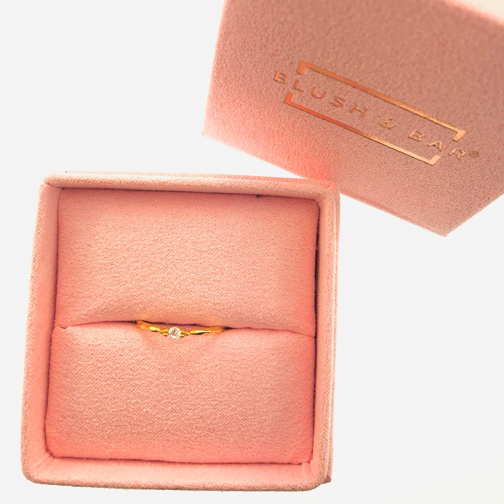 Women’s Blush & Bar Gold Charisse Vintage Ring